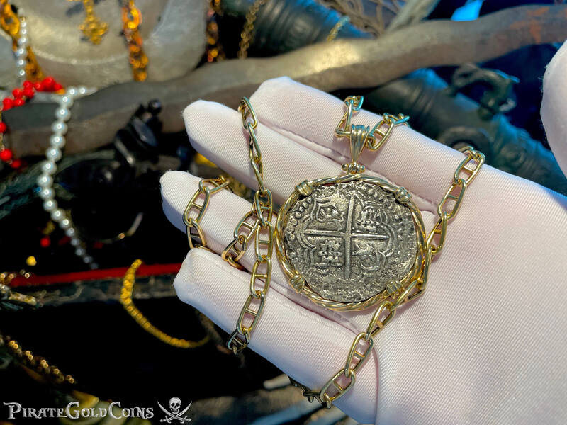 Bolivia 8 Reales 1598-1621 "Atocha 1622 Shipwreck" 14kt Bezel 8