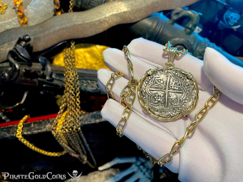 Bolivia 8 Reales 1598-1621 "Atocha 1622 Shipwreck" 14kt Bezel 10