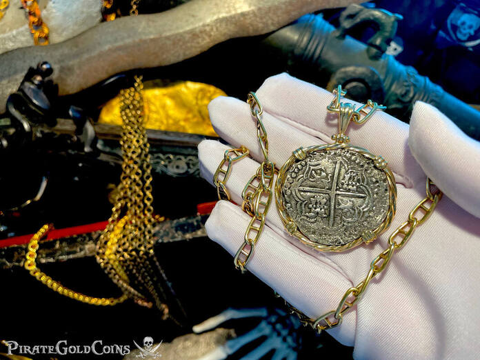 Bolivia 8 Reales 1598-1621 "Atocha 1622 Shipwreck" 14kt Bezel