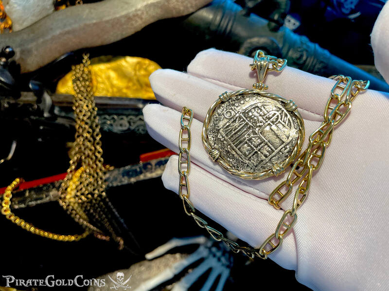 Bolivia 8 Reales 1598-1621 "Atocha 1622 Shipwreck" 14kt Bezel 12