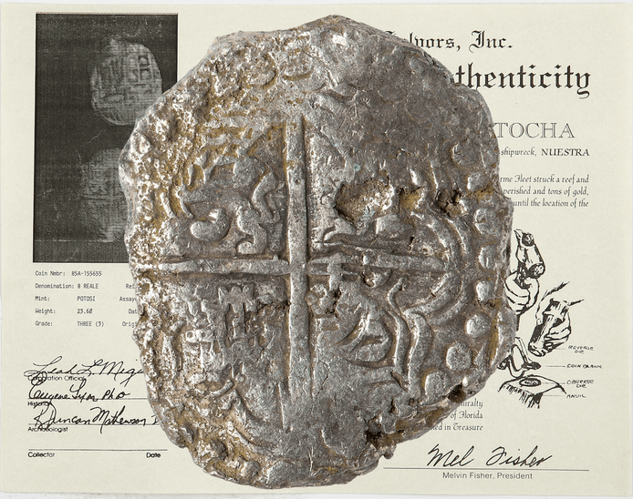 Bolivia 8 Reales 1598-1621 "Atocha 1622 Shipwreck" RAW