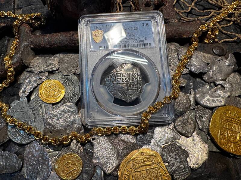 Bolivia 2 Reales 1603-12 "Atocha 1622 Shipwreck" PCGS 20 24