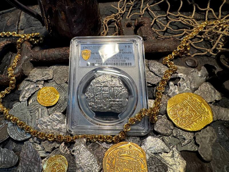 Bolivia 8 Reales 1617-21 "Atocha 1622 Shipwreck" PCGS F 16