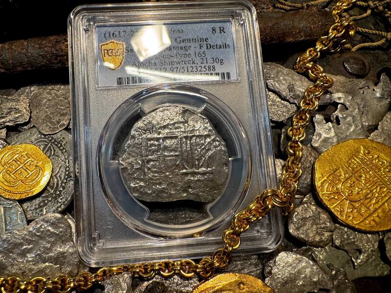 Bolivia 8 Reales 1617-21 "Atocha 1622 Shipwreck" PCGS F 19