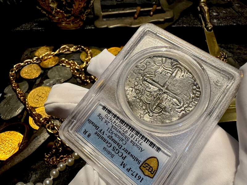 Bolivia 8 Reales 1617 "Atocha 1622 Shipwreck" PCGS VF 3