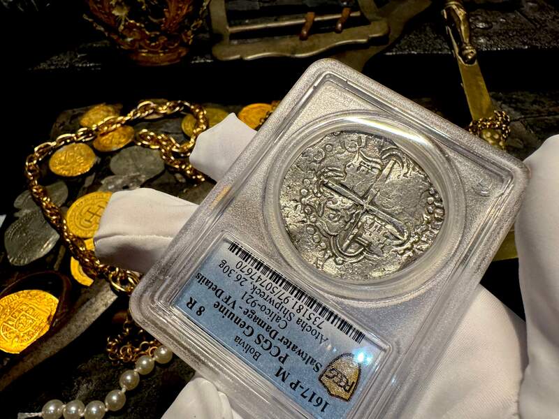Bolivia 8 Reales 1617 "Atocha 1622 Shipwreck" PCGS VF 2