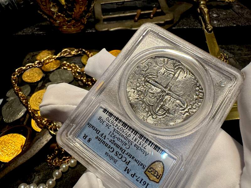 Bolivia 8 Reales 1617 "Atocha 1622 Shipwreck" PCGS VF 10