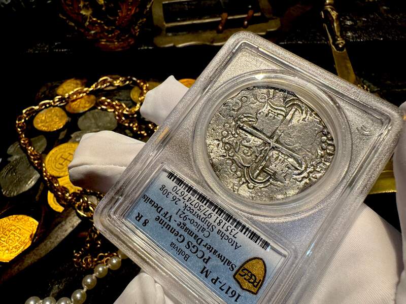 Bolivia 8 Reales 1617 "Atocha 1622 Shipwreck" PCGS VF 4