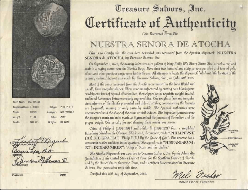 Bolivia 4 Reales 1617 "Atocha 1622 Shipwreck" PCGS VF 5