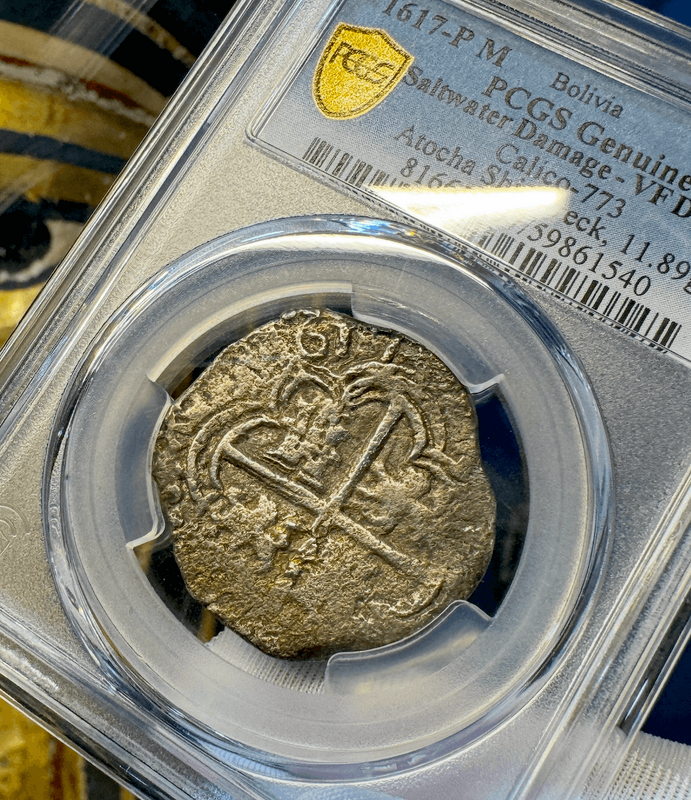 Bolivia 4 Reales 1617 "Atocha 1622 Shipwreck" PCGS VF 3