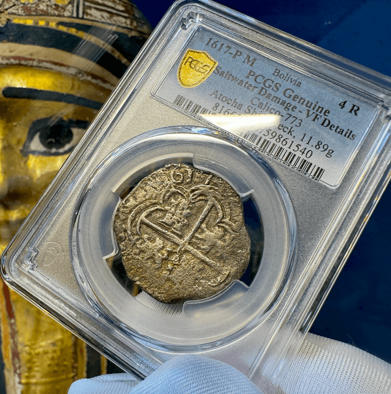 Bolivia 4 Reales 1617 "Atocha 1622 Shipwreck" PCGS VF 2