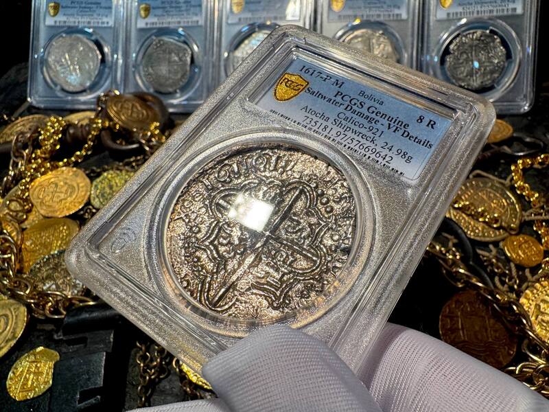 Bolivia 8 Reales (8) Digit Date 16171617 "Atocha 1622 Shipwreck" PCGS VF 7
