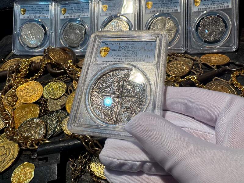 Bolivia 8 Reales (8) Digit Date 16171617 "Atocha 1622 Shipwreck" PCGS VF 33