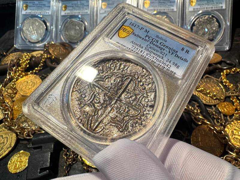 Bolivia 8 Reales (8) Digit Date 16171617 "Atocha 1622 Shipwreck" PCGS VF 6