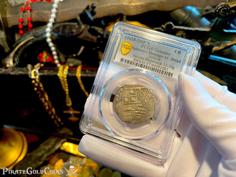 Bolivia 4 Reales 1618-20 "Atocha 1622 Shipwreck" PCGS AU 4