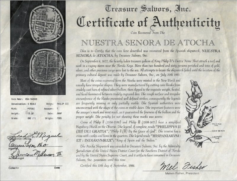 Bolivia 4 Reales 1618-20 "Atocha 1622 Shipwreck" PCGS VF 3