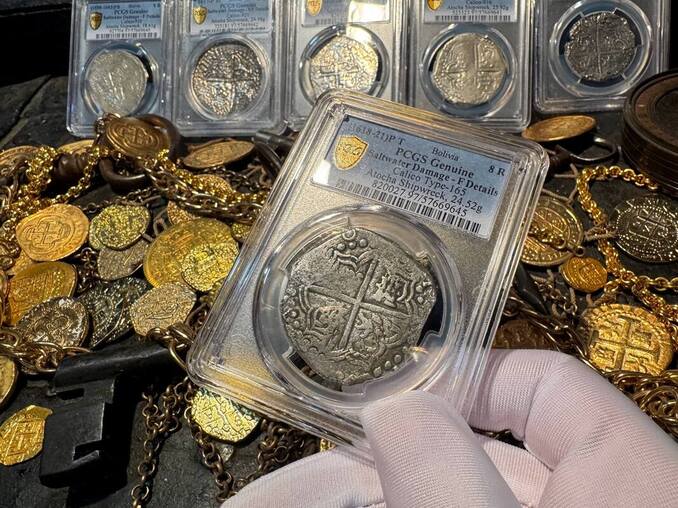 Bolivia 8 Reales 1618-21 "Atocha 1622 Shipwreck" PCGS F
