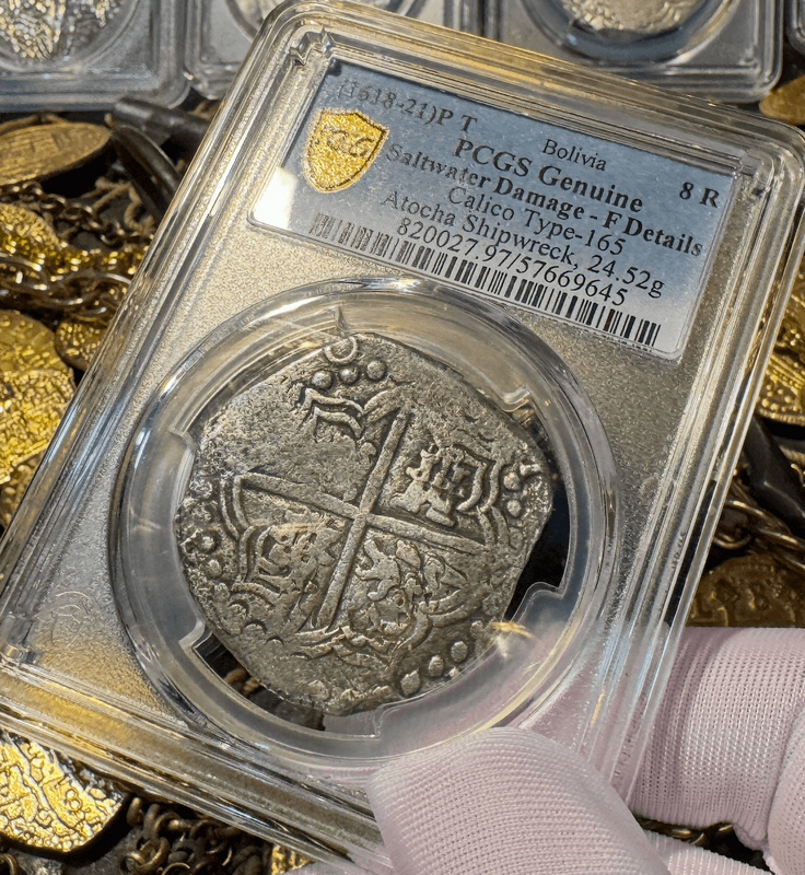 Bolivia 8 Reales 1618-21 "Atocha 1622 Shipwreck" PCGS F 2