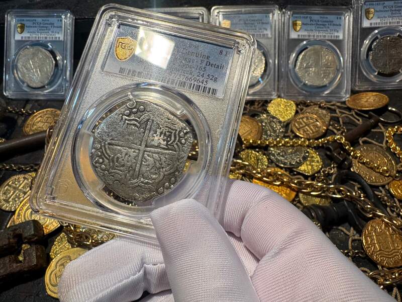 Bolivia 8 Reales 1618-21 "Atocha 1622 Shipwreck" PCGS F 6