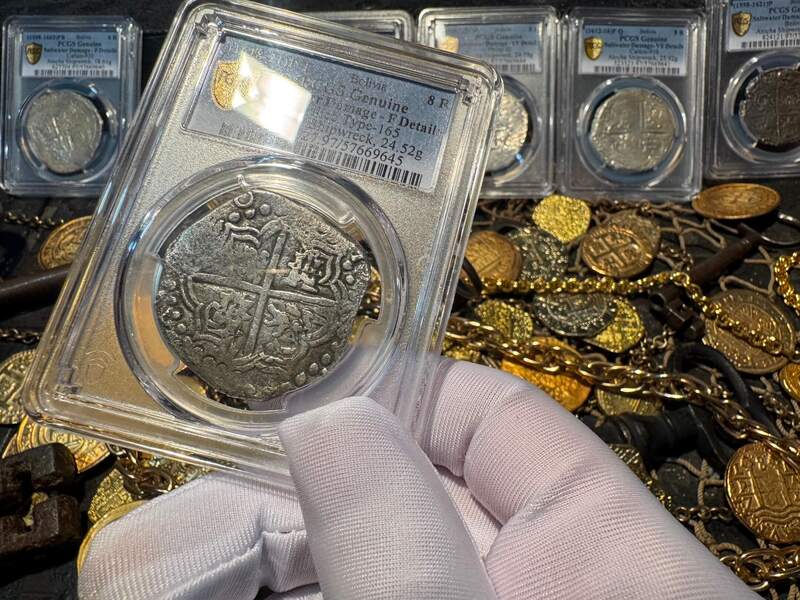 Bolivia 8 Reales 1618-21 "Atocha 1622 Shipwreck" PCGS F 7
