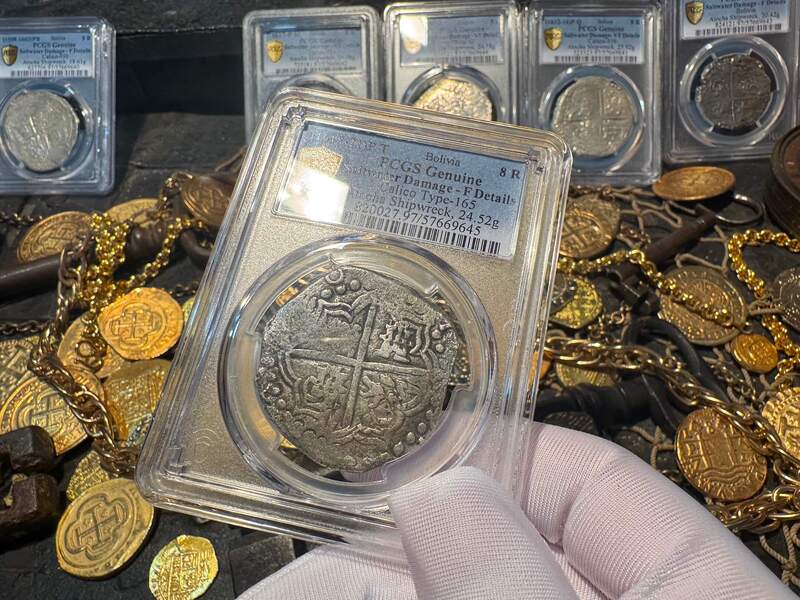 Bolivia 8 Reales 1618-21 "Atocha 1622 Shipwreck" PCGS F 9