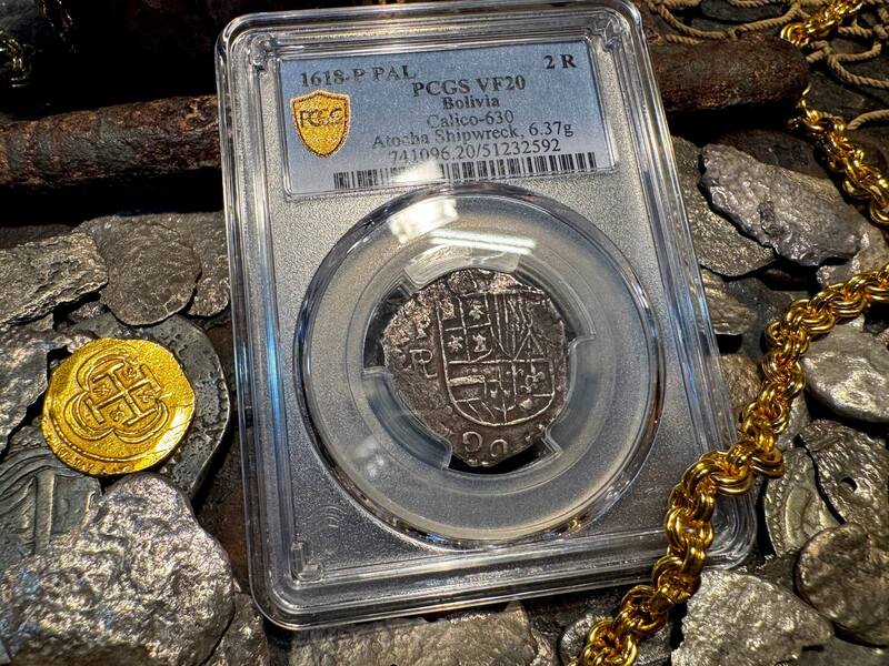Bolivia 2 Reales 1618 "1715 Fleet Shipwreck" PCGS 20 18