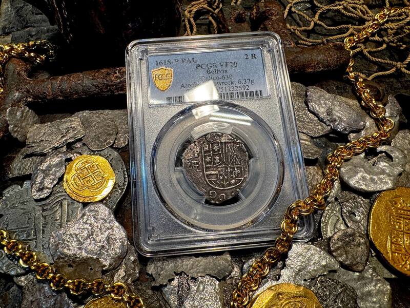 Bolivia 2 Reales 1618 "1715 Fleet Shipwreck" PCGS 20 19
