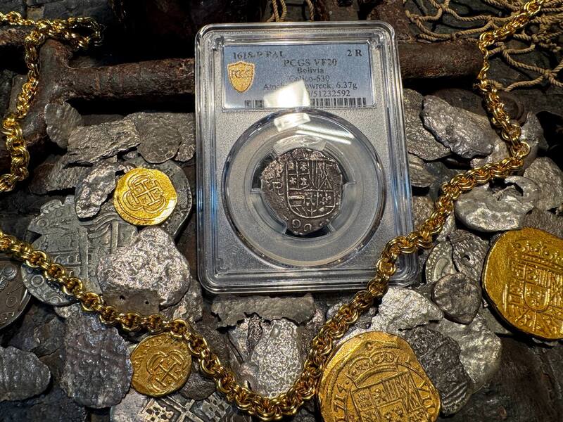 Bolivia 2 Reales 1618 "1715 Fleet Shipwreck" PCGS 20 23