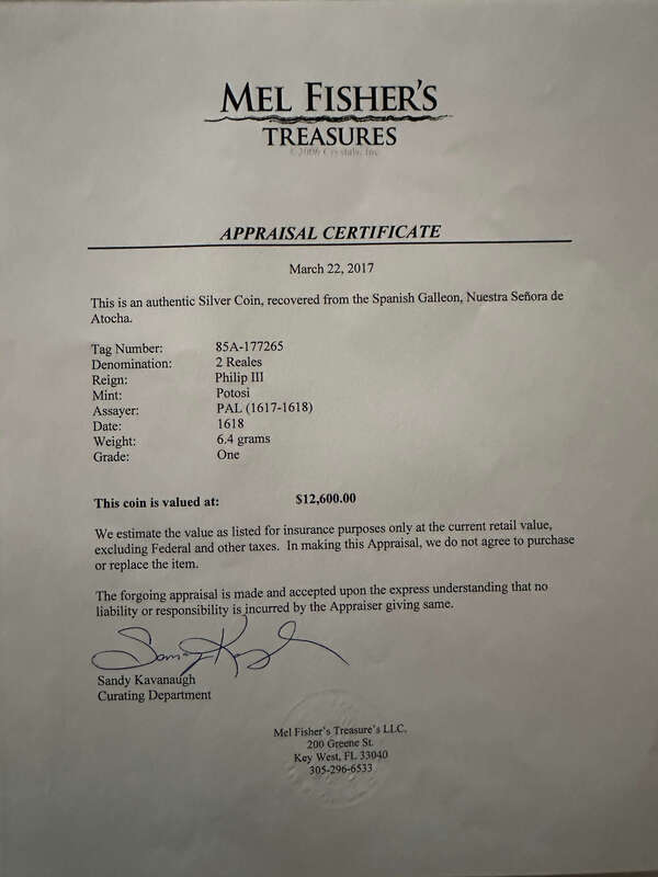 Bolivia 2 Reales 1618 "1715 Fleet Shipwreck" PCGS 20 14