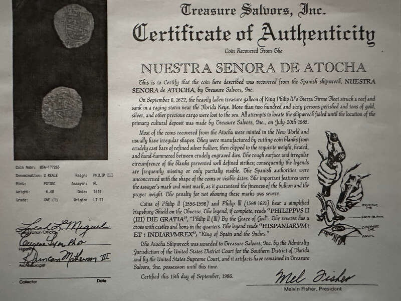 Bolivia 2 Reales 1618 "1715 Fleet Shipwreck" PCGS 20 4