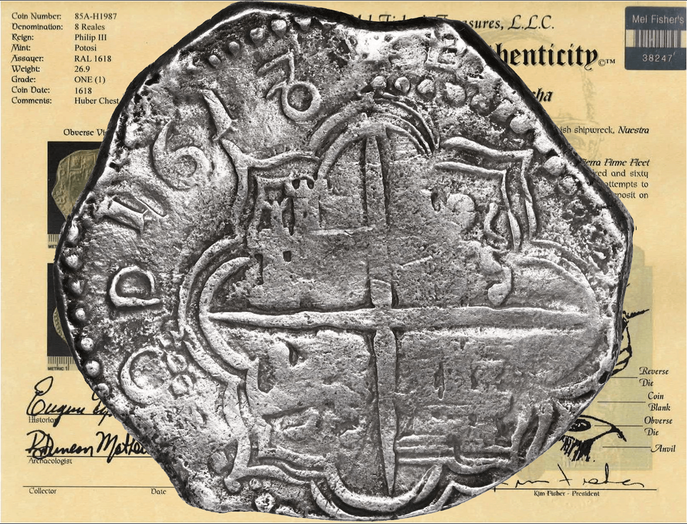 Bolivia 8 Reales 1618 "1715 Fleet Shipwreck" PCGS VF 2