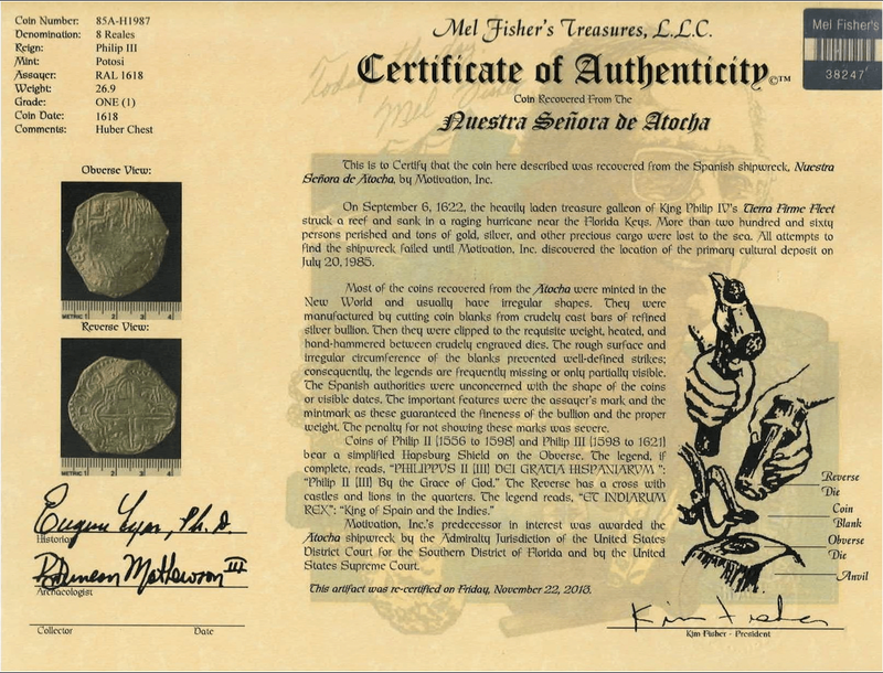 Bolivia 8 Reales 1618 "1715 Fleet Shipwreck" PCGS VF 3