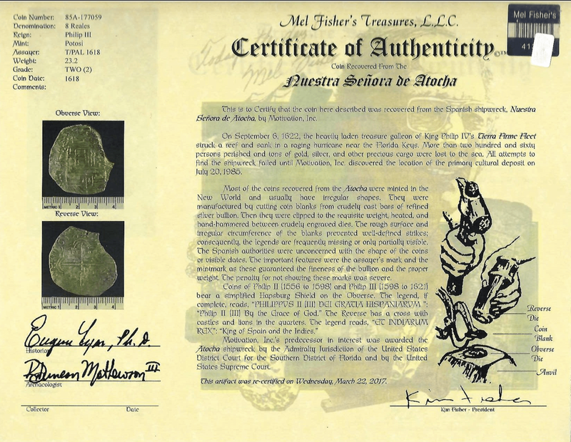 Bolivia 8 Reales 1618 "Atocha 1622 Shipwreck" PCGS VF 7