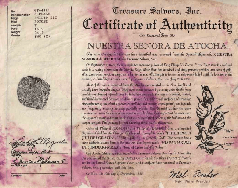 Bolivia 8 Reales 1619 "Atocha 1622 Shipwreck" PCGS VF 4