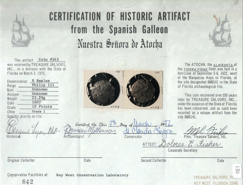 Bolivia 8 Reales 1620-21 "Atocha 1622 Shipwreck" PCGS VF 8