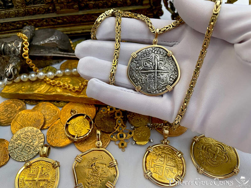 Bolivia 8 Reales 1621 "Full Date! Atocha 1622 Shipwreck" w/ Chain 2