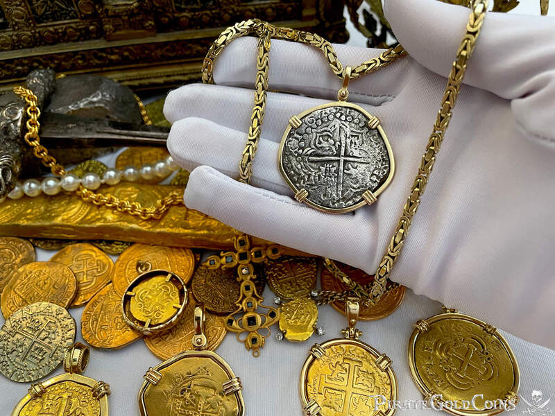 Bolivia 8 Reales 1621 "Full Date! Atocha 1622 Shipwreck" w/ Chain 6