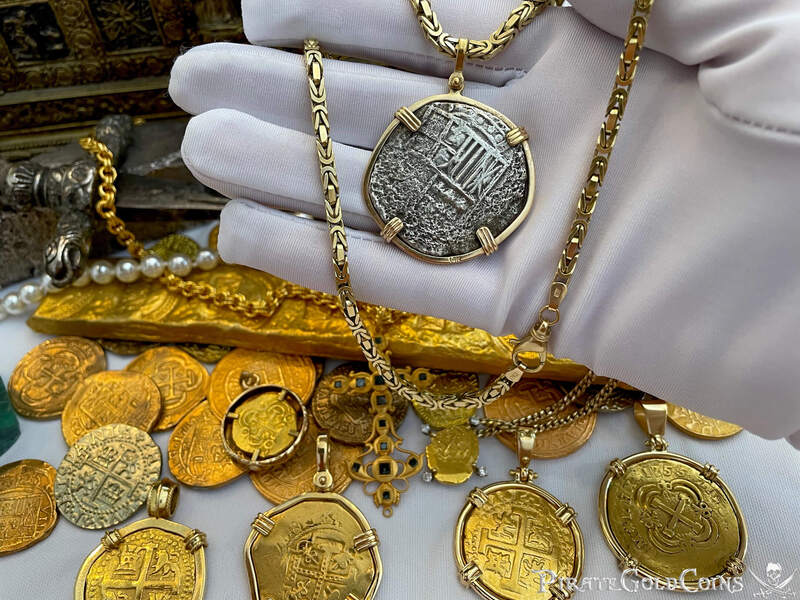 Bolivia 8 Reales 1621 "Full Date! Atocha 1622 Shipwreck" w/ Chain 16