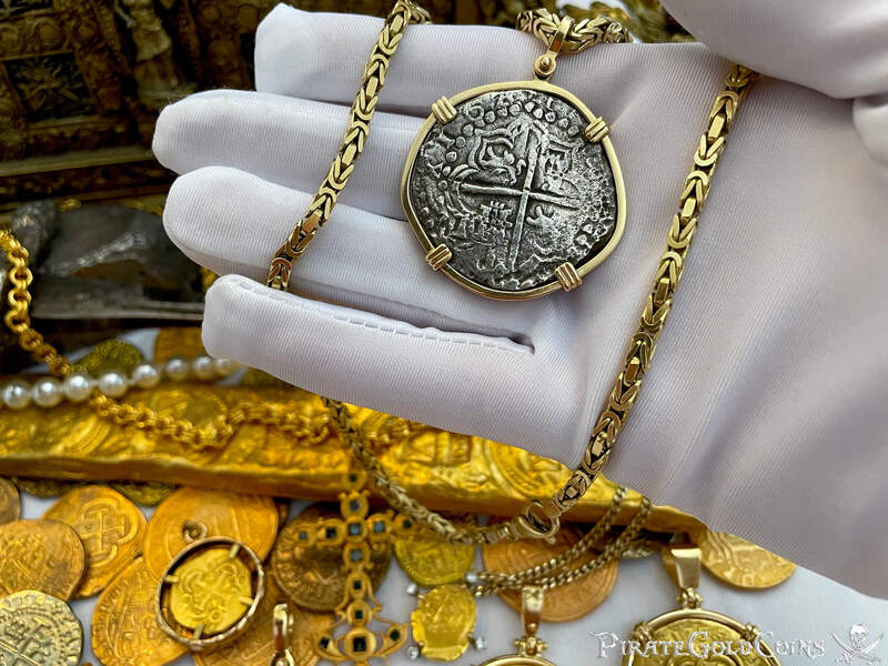 Bolivia 8 Reales 1621 "Full Date! Atocha 1622 Shipwreck" w/ Chain 17