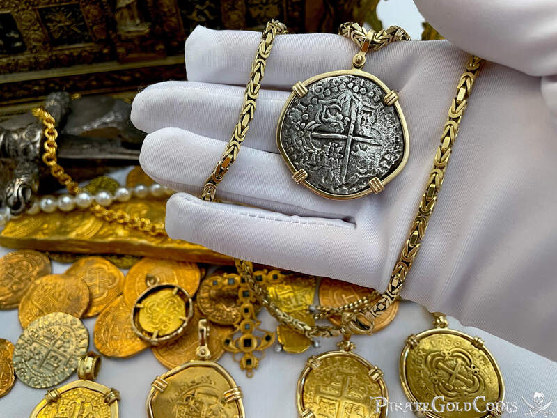 Bolivia 8 Reales 1621 "Full Date! Atocha 1622 Shipwreck" w/ Chain 18