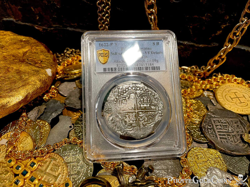 Bolivia 8 Reales 1622 "Full Date- Atocha 1622 Shipwreck" PCGS VF 2