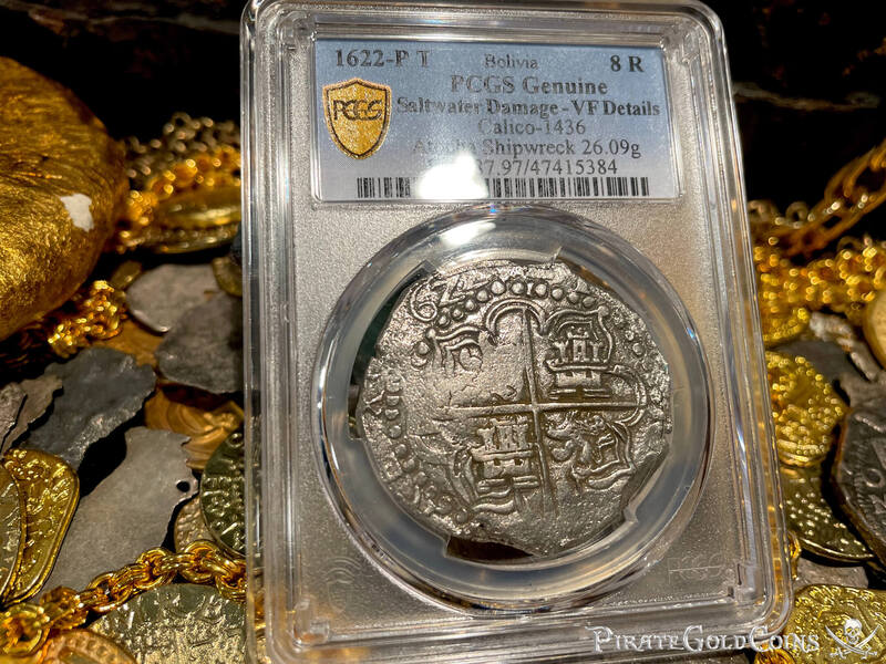 Bolivia 8 Reales 1622 "Full Date- Atocha 1622 Shipwreck" PCGS VF 10
