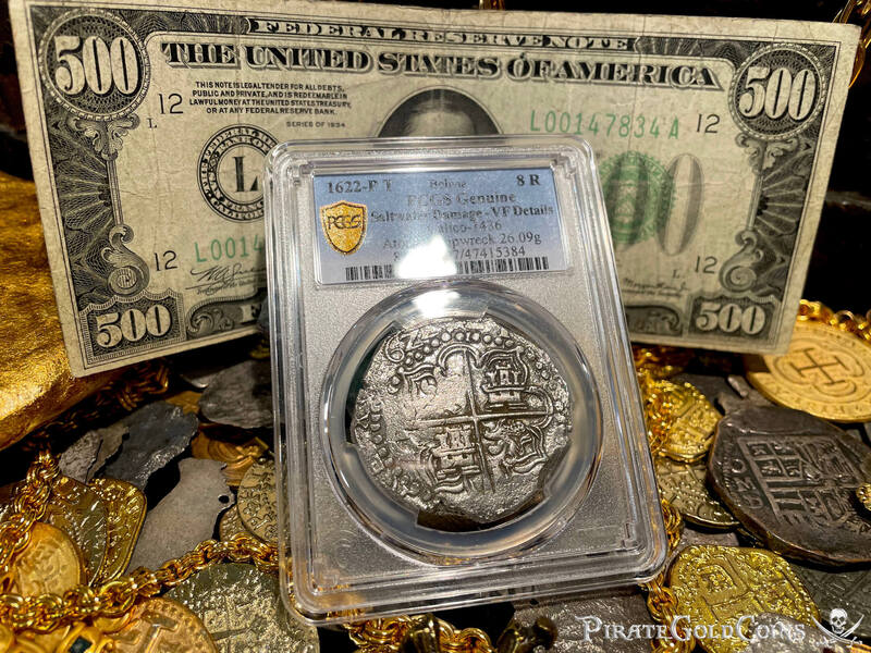 Bolivia 8 Reales 1622 "Full Date- Atocha 1622 Shipwreck" PCGS VF 13