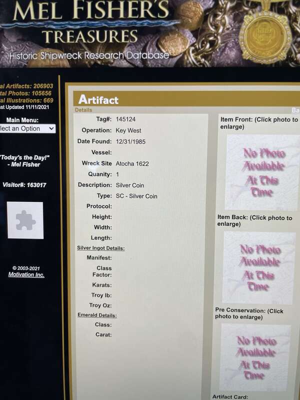 Bolivia 8 Reales 162x "Atocha 1622 Shipwreck" Pendant 14