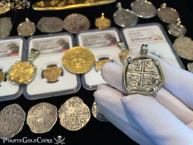 Mexico 4 Reales 1630 "Philip IV" 14kt Bezel 3