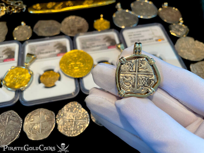 Mexico 4 Reales 1630 "Philip IV" 14kt Bezel 6