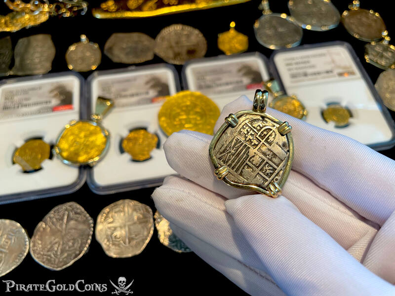 Mexico 4 Reales 1630 "Philip IV" 14kt Bezel 8