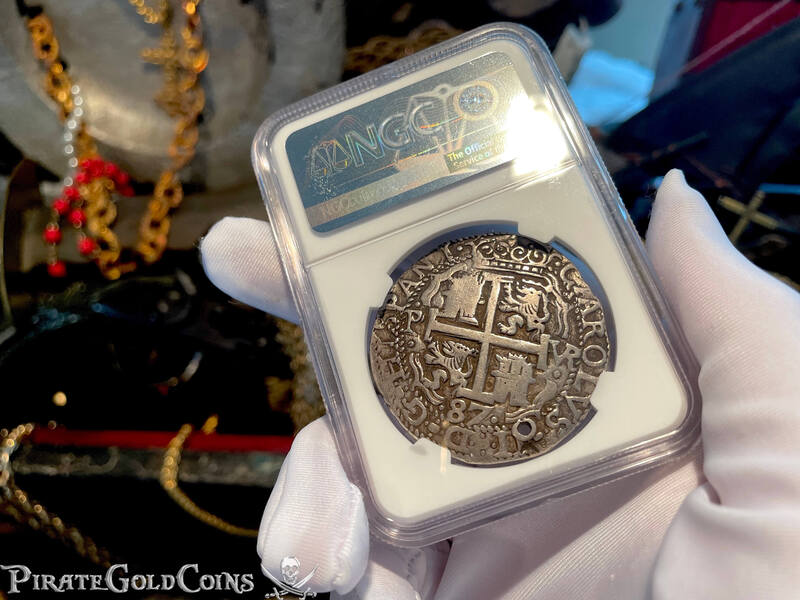 Bolivia 8 Reales 1684 "Royal Coinage- Triple Dated" NGC VF 7