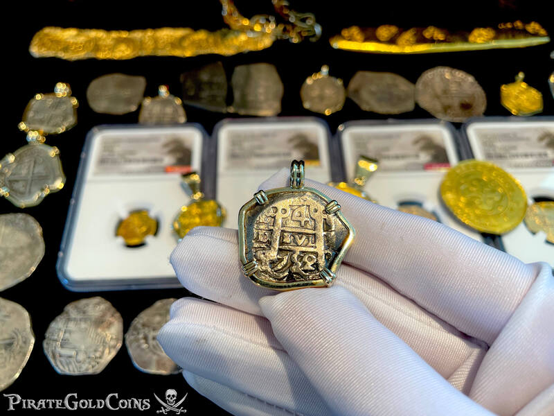 Bolivia 2 Reales 1752 "Dated" 14kt Bezel 5