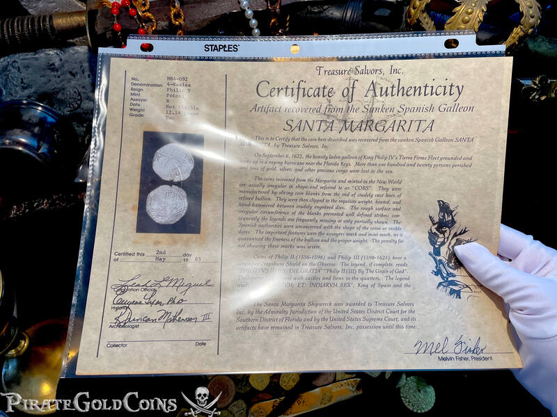 Bolivia 4 Reales No Date "Santa Margarita 1622 Shipwreck" Grade 2 11